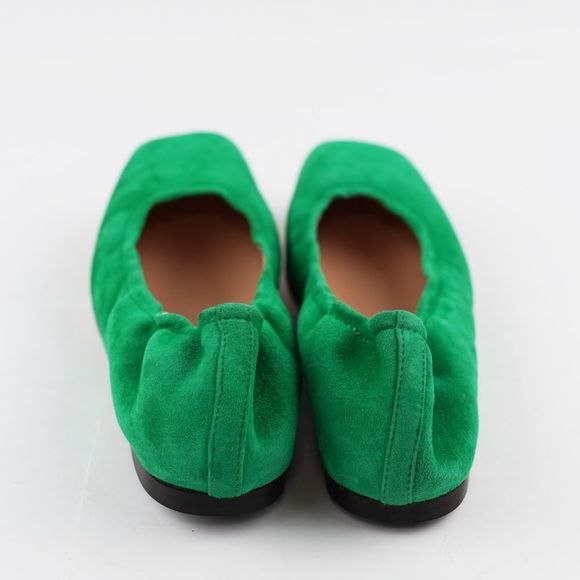 New J.CREW Size 6 Anya Scrunchie Ballet Flats in Suede Brilliant Kelly Green - Picture 5 of 6